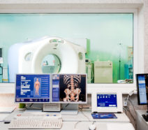 Medical equipment in oncology department at hospital